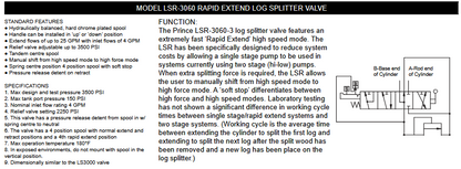 LS & RD5 Series Monoblock Log Splitter Valves