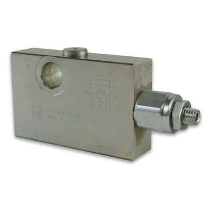 Single Counter Balance Valve Internal Vent, Banjo Bolt