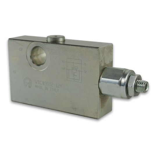 Single Counter Balance Valve Internal Vent, Banjo Bolt