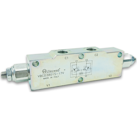 Dual Counter Balance Valve Internal Vent