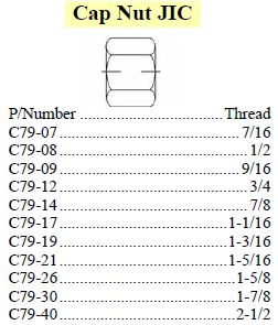 Cap Nut JIC