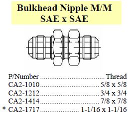 Nipple Bulkhead SAE x SAE