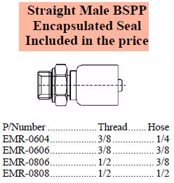 E Series BSPP Encapsulated Male