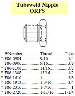 Tubeweld Nipple M ORFS