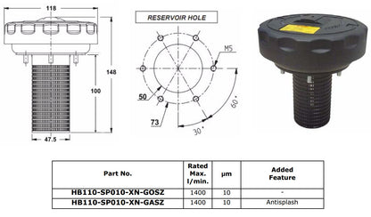 Filler/Breather HB110/HB120