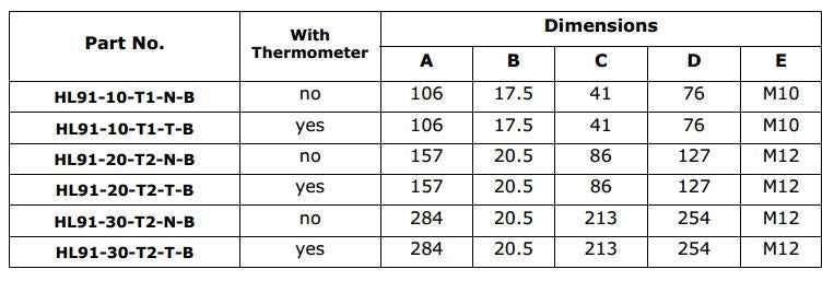HL91 Series Sight Level Gauges