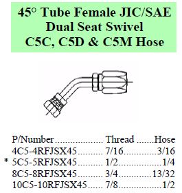 C5 JIC/SAE 45 Female