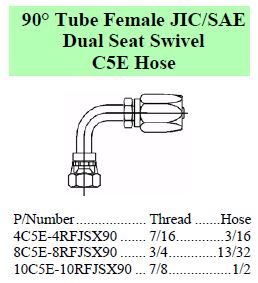 C5E JIC/SAE 90 Female