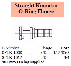 S Series Komatsu Flange