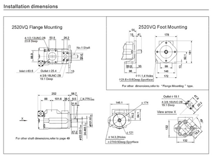 2520VQ Series Hytek Double VQ Vane Pumps